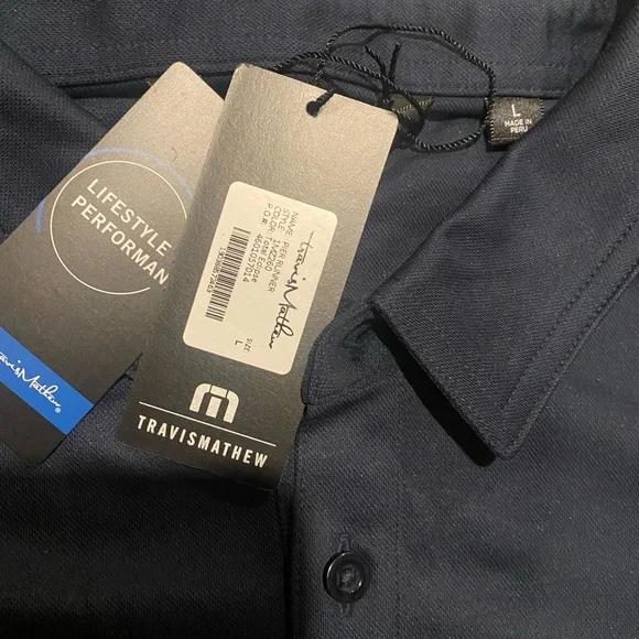 Travis Mathew Navy Polo Shirt - Picture 4 of 5